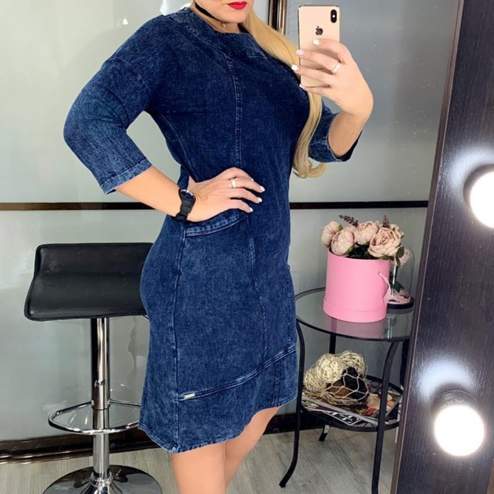 Women's plus size denim dress